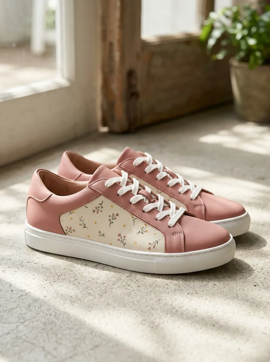 Women's Everyday Floral Pattern Leather Skate Shoes