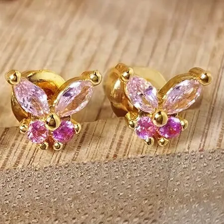 Butterfly Emerald Drop Earrings