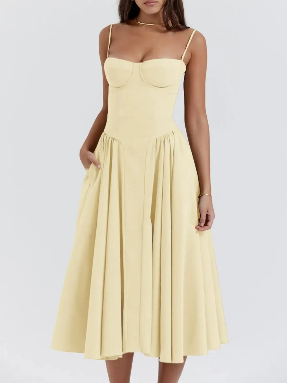 Ruched Sweetheart Neck Cami Dress