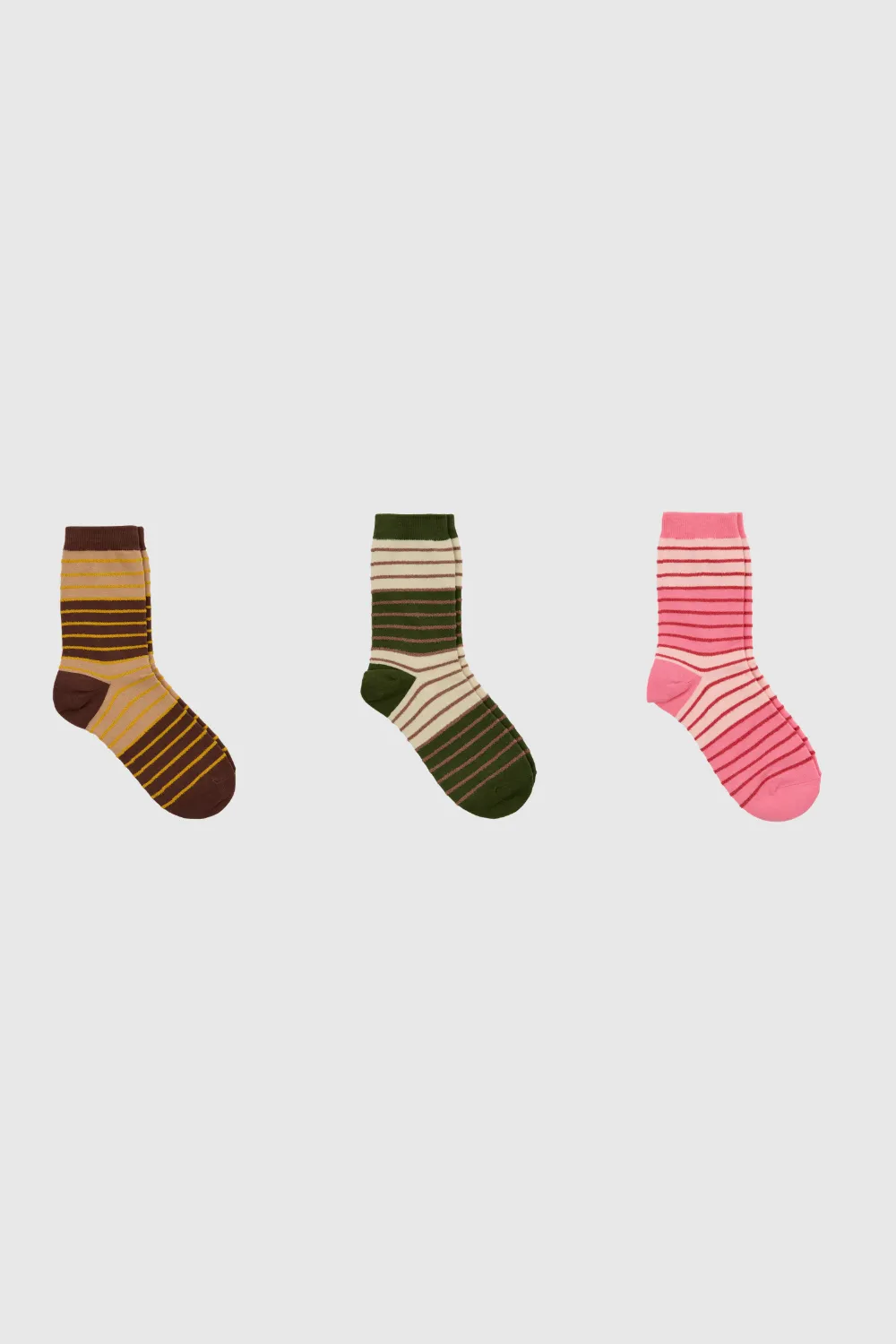 Horizontal Stripe Socks - Three Pack