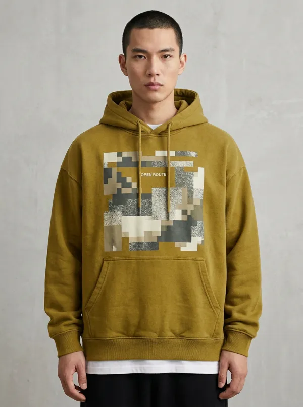 Camo Pixel Men's Graphic Hoodie