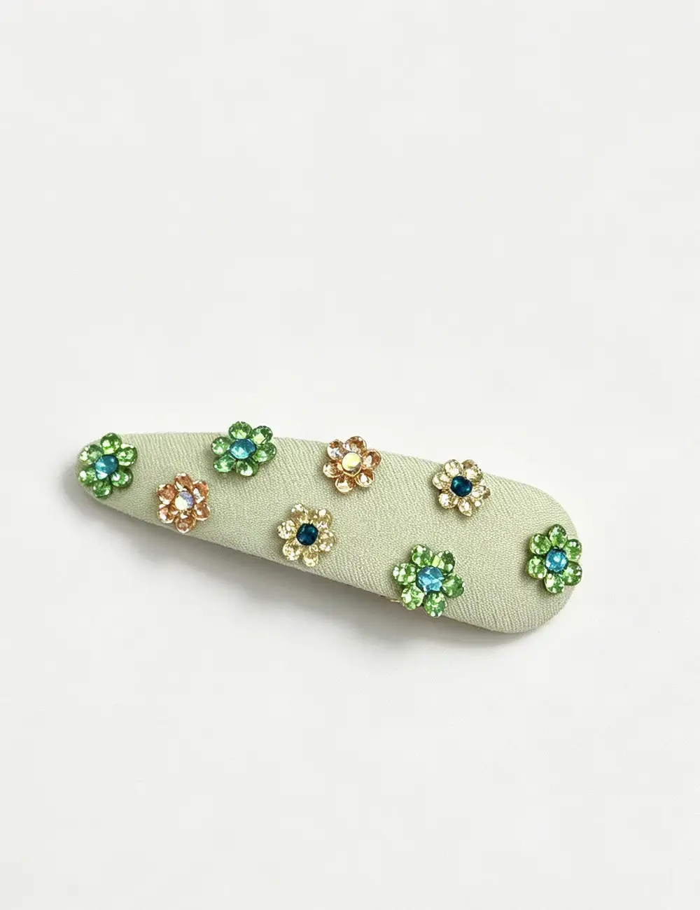 Floral Embellished Barrette Hair Clip