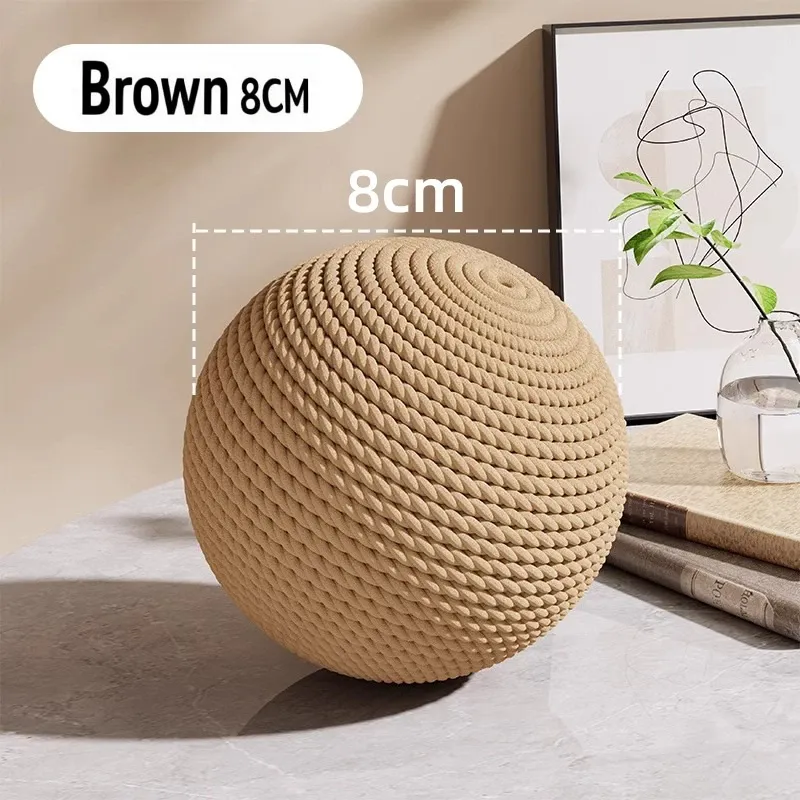 Sisal Ball Pet Cat Toy Ball Cat Large Size Chewing Toy Scratch-Resistant Bite-Relieving Boredom Teasing Cat Supplies Mainan Kucing
