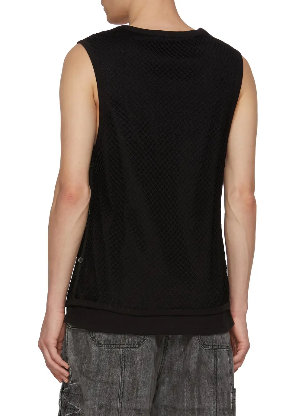Simple Daily Sports Vest Black Cottom T-Shirts