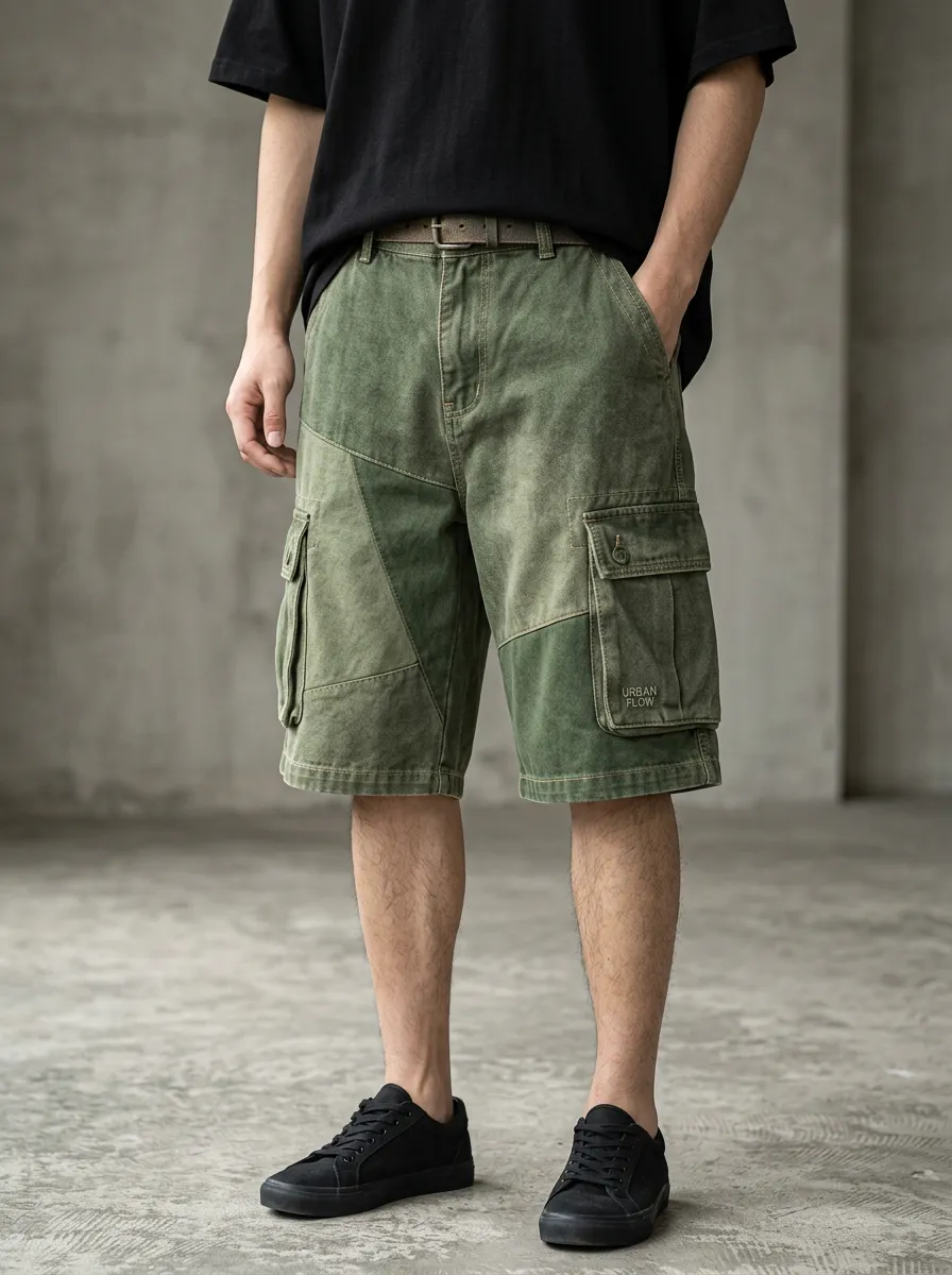 Cargo Patchwork Men's Cargo Shorts