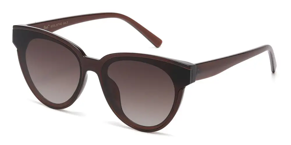 Women's Polarized Oversized Mirrored Cat-Eye Sunglasses