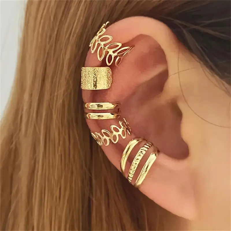 Women's Ear Cuff Set No Piercing Clip On Earrings Set