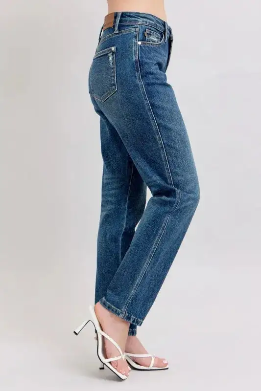 High Rise Straight Leg Jeans