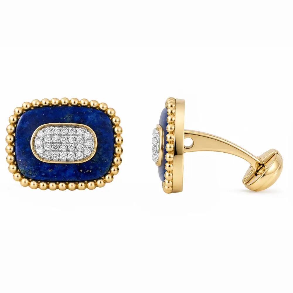 Diamond Lapis Cufflinks