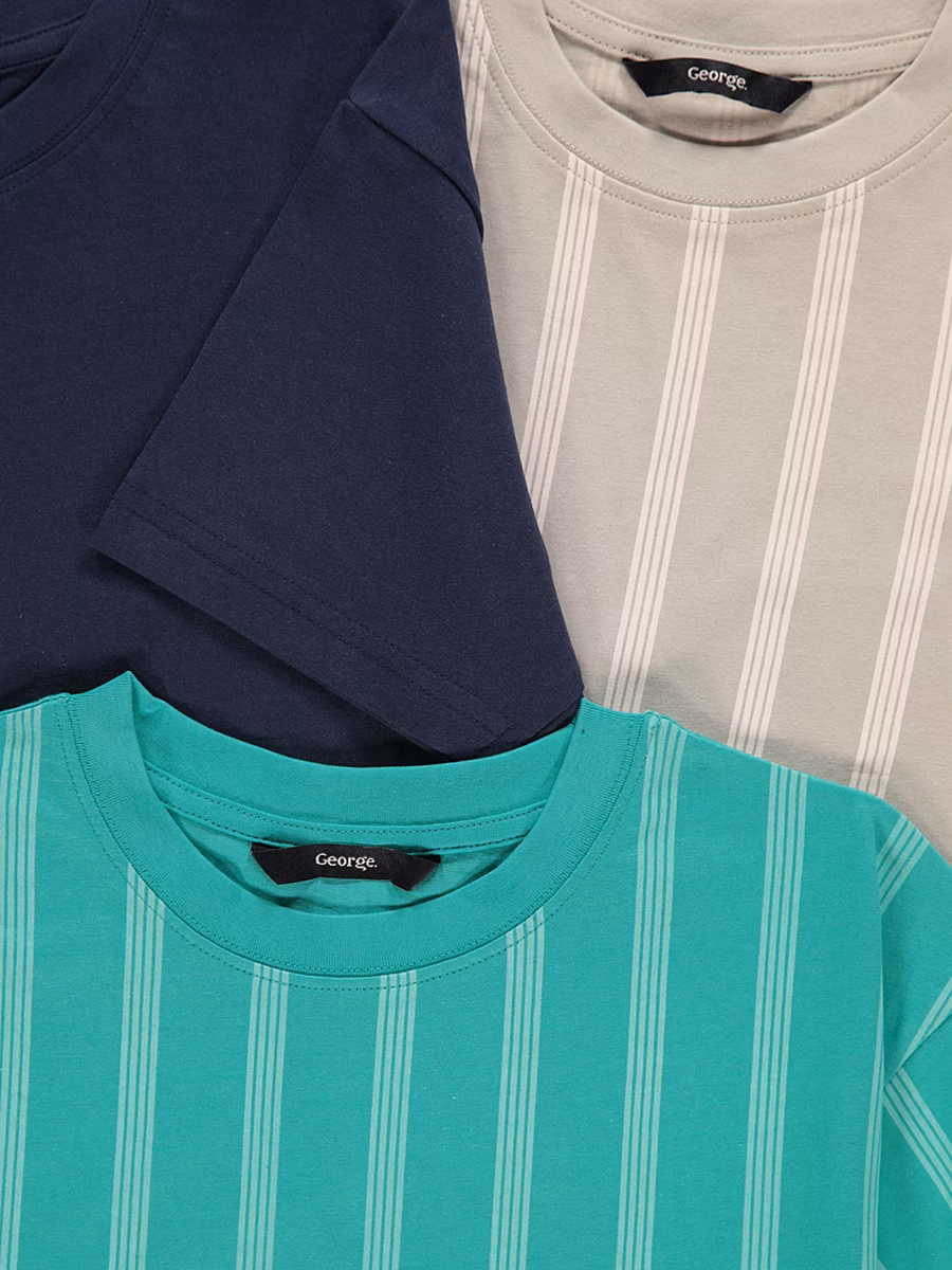Vertical Striped T-Shirts 3 Pack detail 1