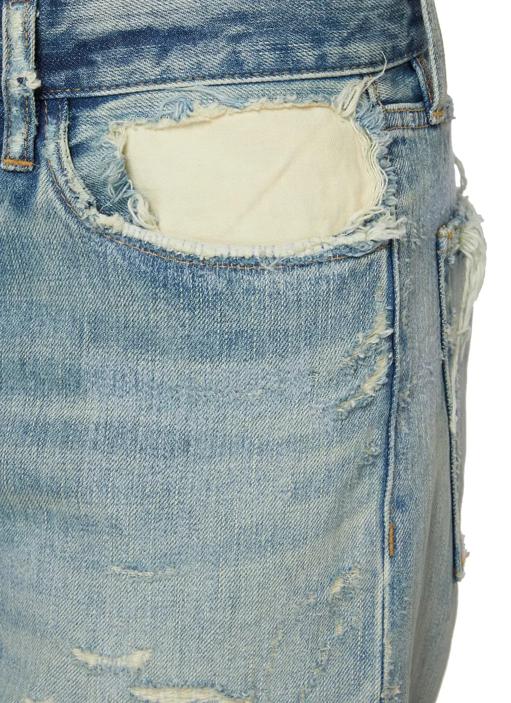 Soft Straight-Cut Daily Blue Cottom Jeans