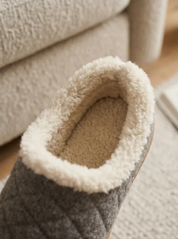 Everyday Quilted Wool Lined Edit Unisex Warm Wool Shoes