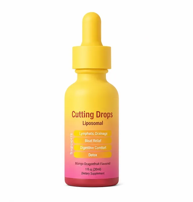 Cutting Drops – Lymphatic-Focused Debloat Formula with Dandelion, Cleavers, Burdock & Elderberry, Mango Dragonfruit Flavor