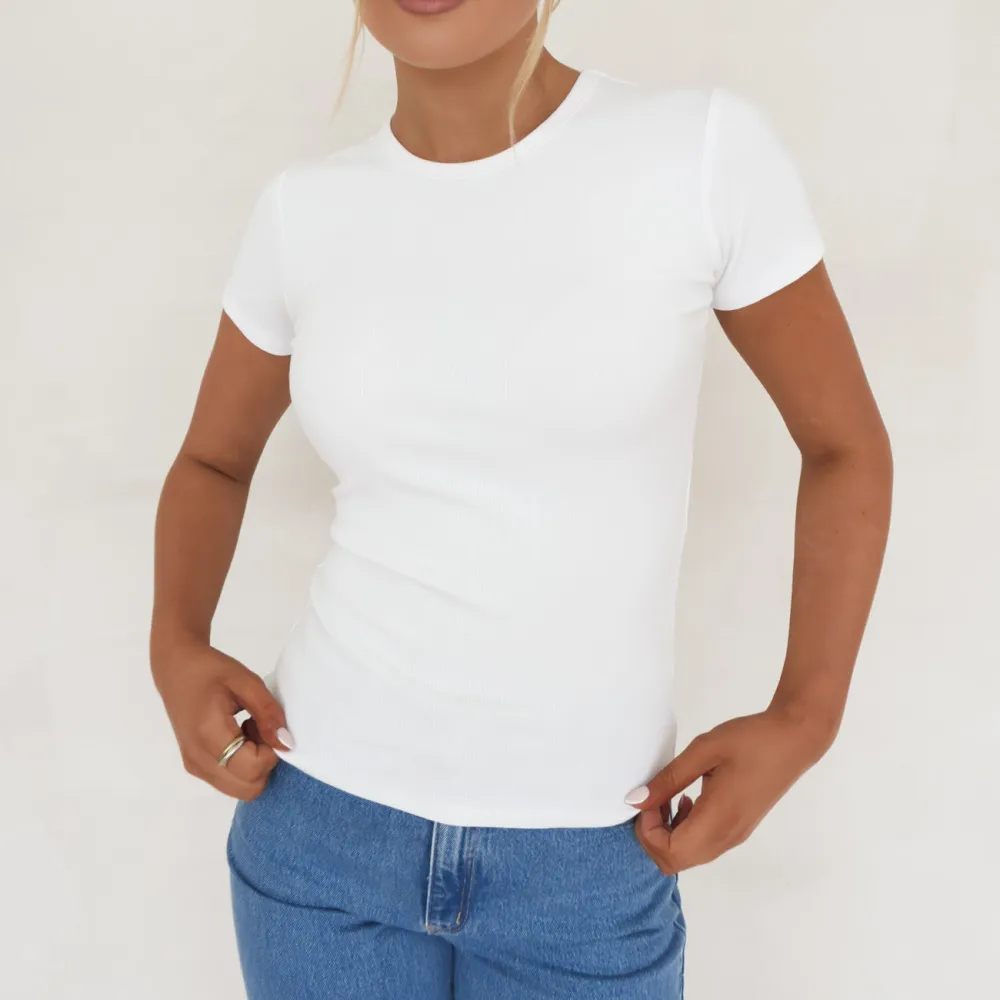Ribbed Effortless Wear Casual Tee