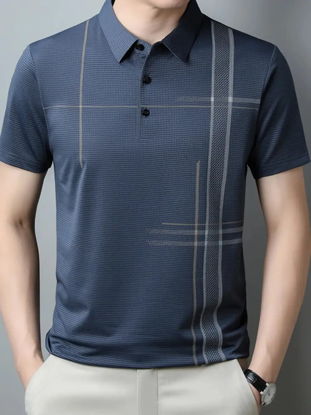 Casual Short Sleeve Collared Polo Shirt