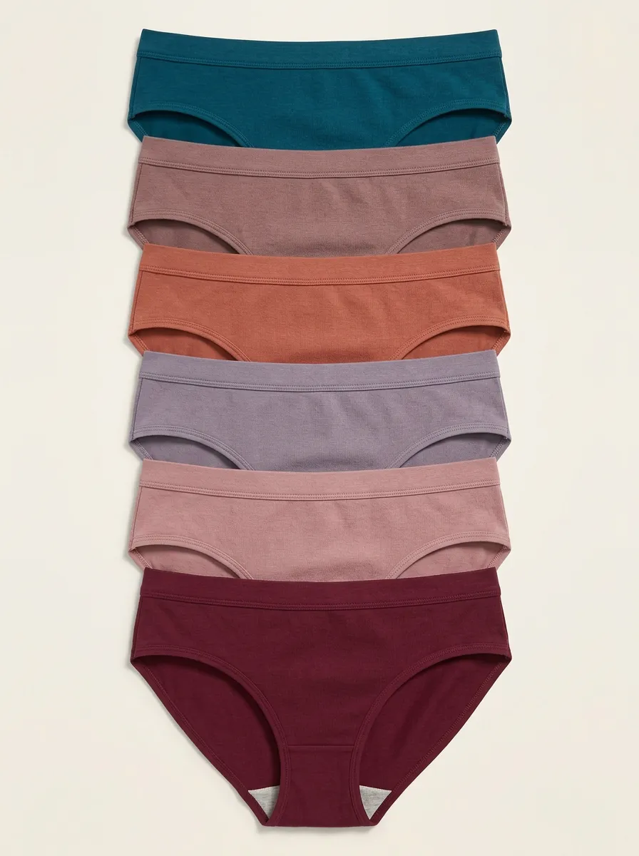 Women's Minimalist Everyday Hipster Briefs 6-Pack