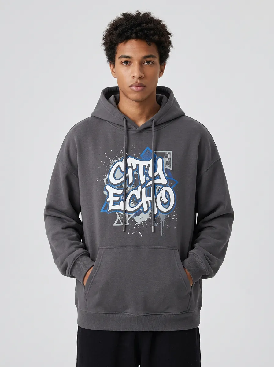 Unisex City Echo Graffiti Streetwear Hoodie