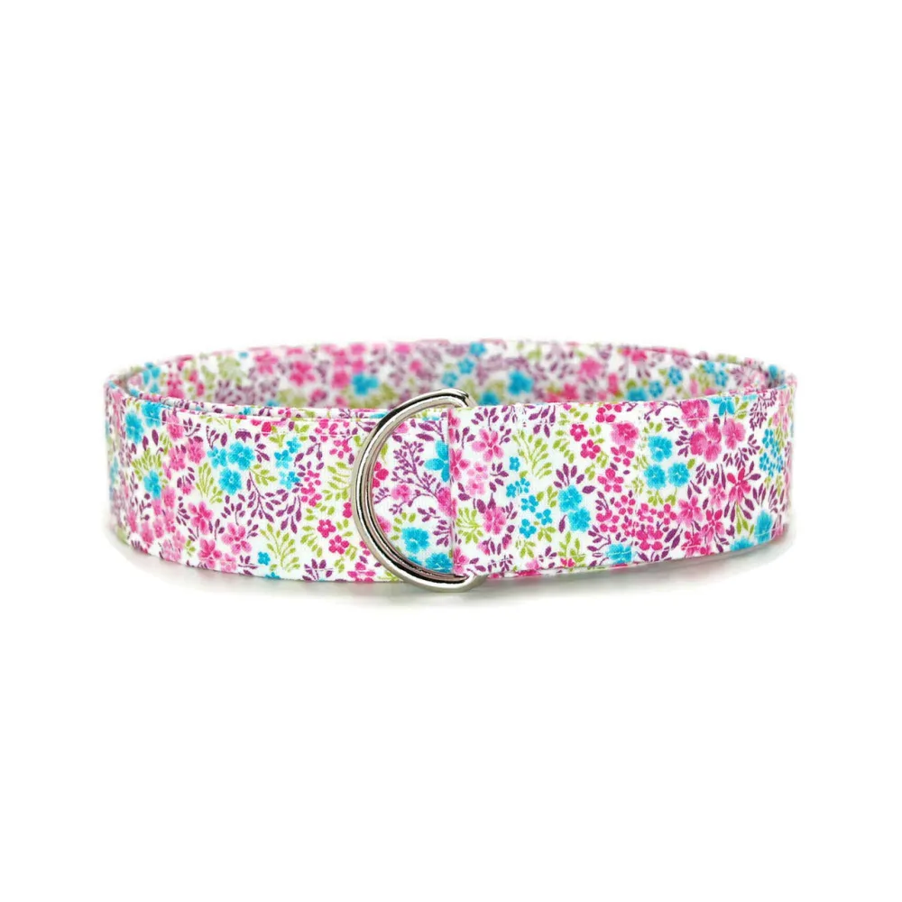 Meadow Flower D-Ring Cotton Belt
