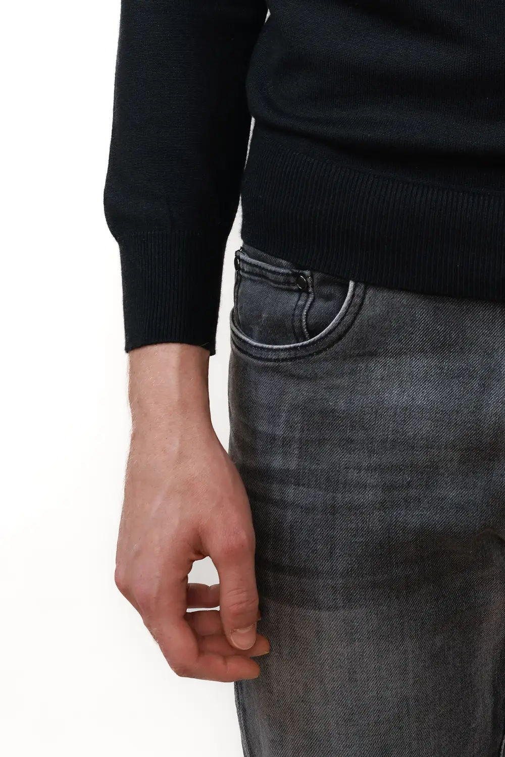 Viscose Refined Half Zip Sweater