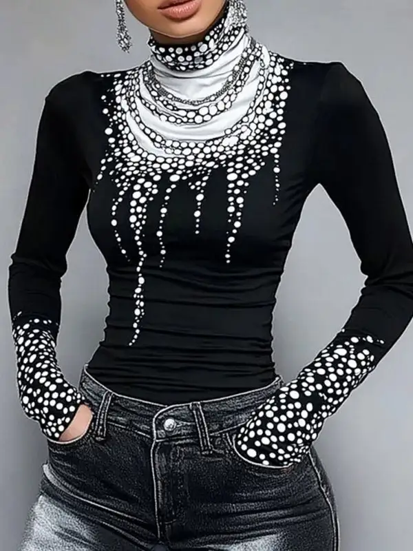 Polished Women's High-Neck Blouse
