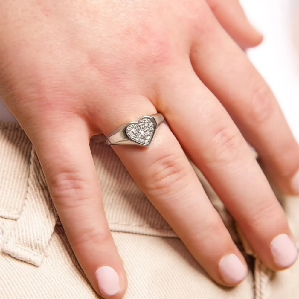 Sculpted Heart Statement Ring