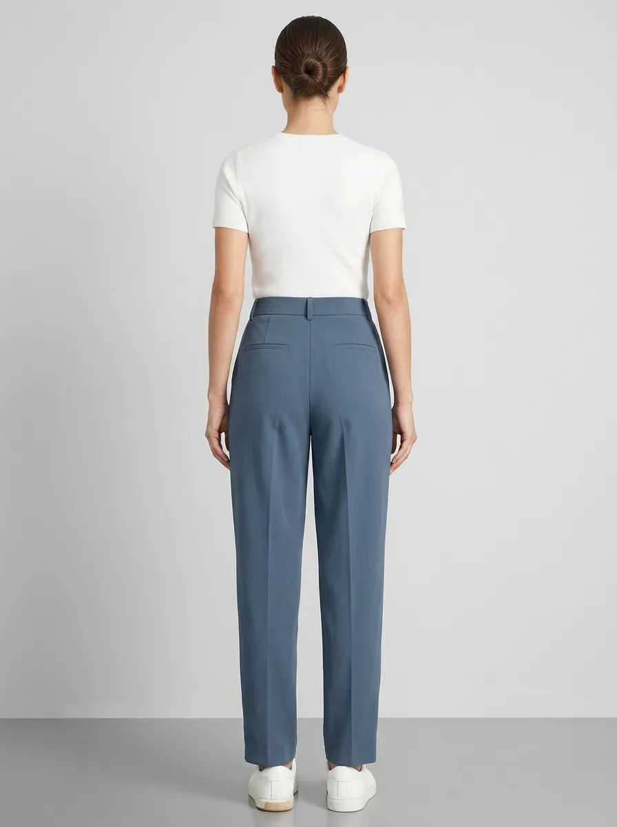 Women's High-Waisted Pleated Trousers