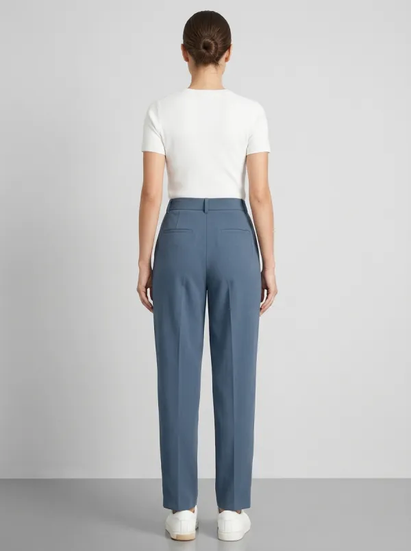 Women's High-Waisted Pleated Trousers