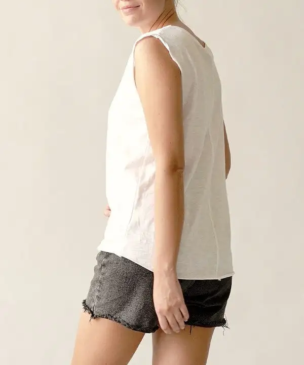 Slub Knit Sleeveless Tank Top