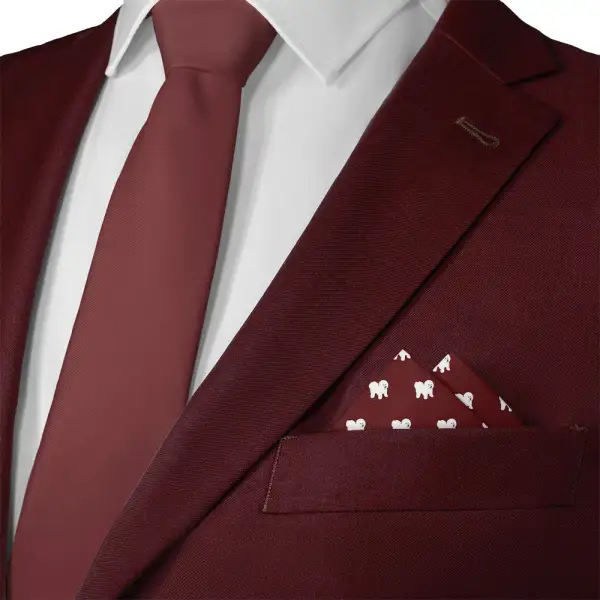 Contemporary Stylish Animal Motif Dog Motif Pocket Square