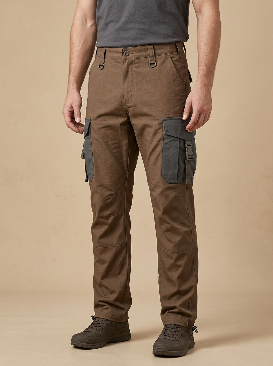 Unisex Multi-Pocket Tactical Work Illustrated Pattern Pants