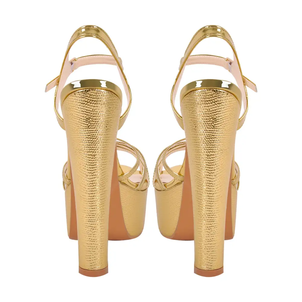 Buckle Strap Platform Chunky High Heel Sandals