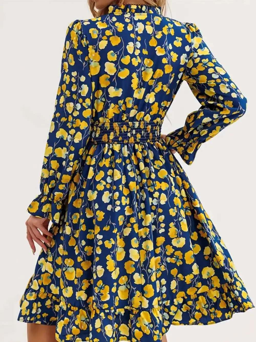 Clean Line Floral Dress