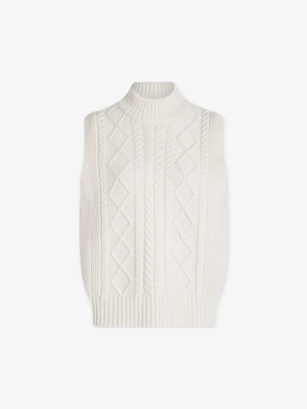 Argyle Pattern Roll Neck Vest