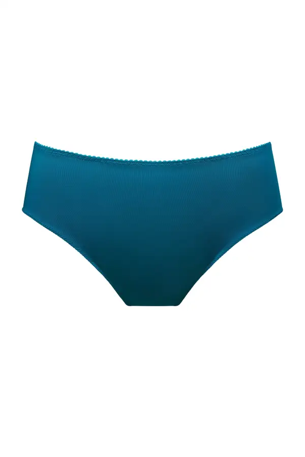 Women's Flat Seams Elastic Waistband Cotton Gusset Cotton Retro Detail Brief Panty