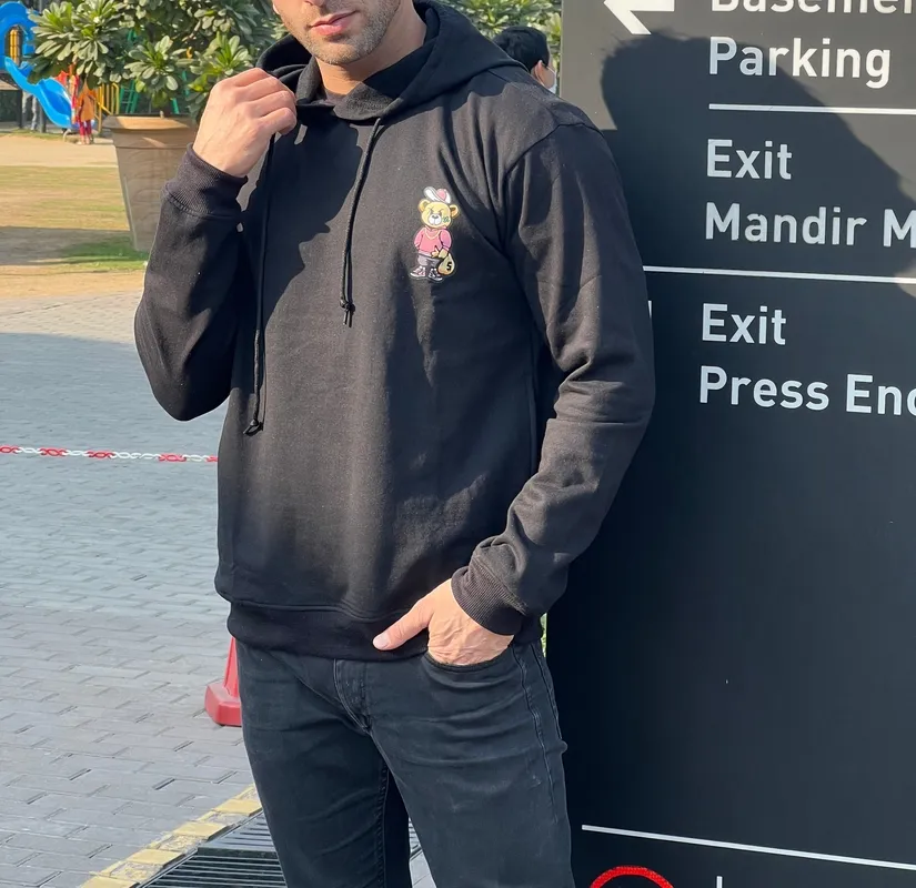 Black Casual Quarter-Zip Slim-Fit Shirt