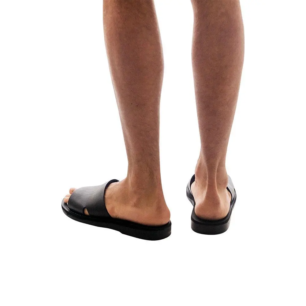 Everyday Leather Wide Strap Slide Sandals