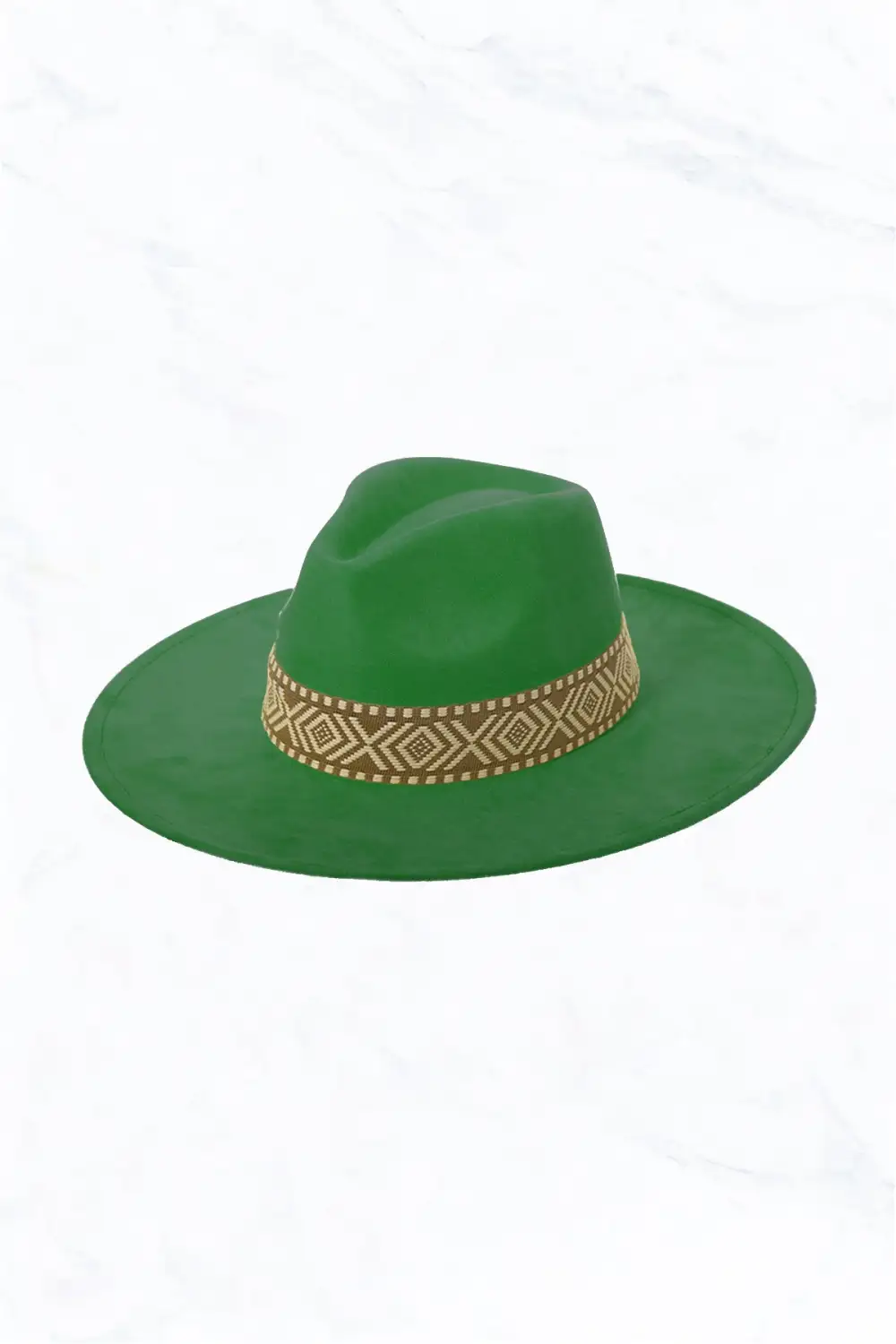 Suede Large Eaves Peach Top Fedora Hat