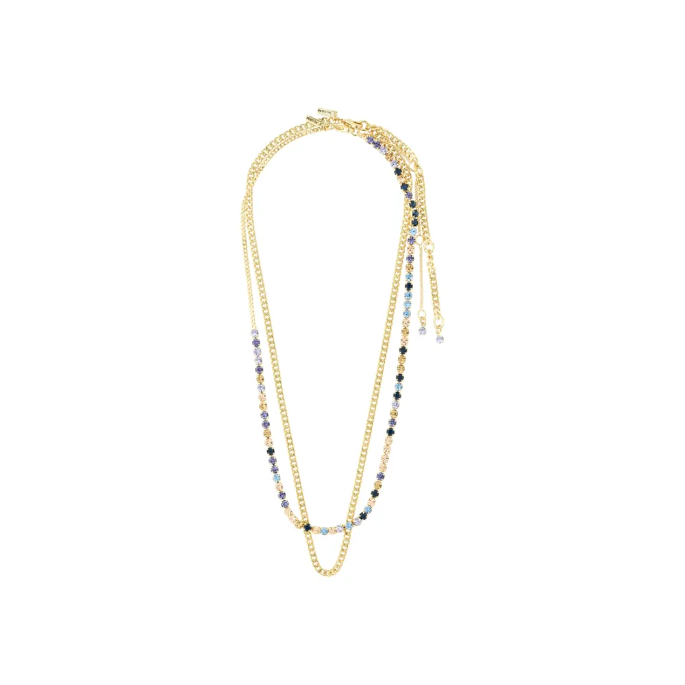 Subtle Crystal Chain Necklace