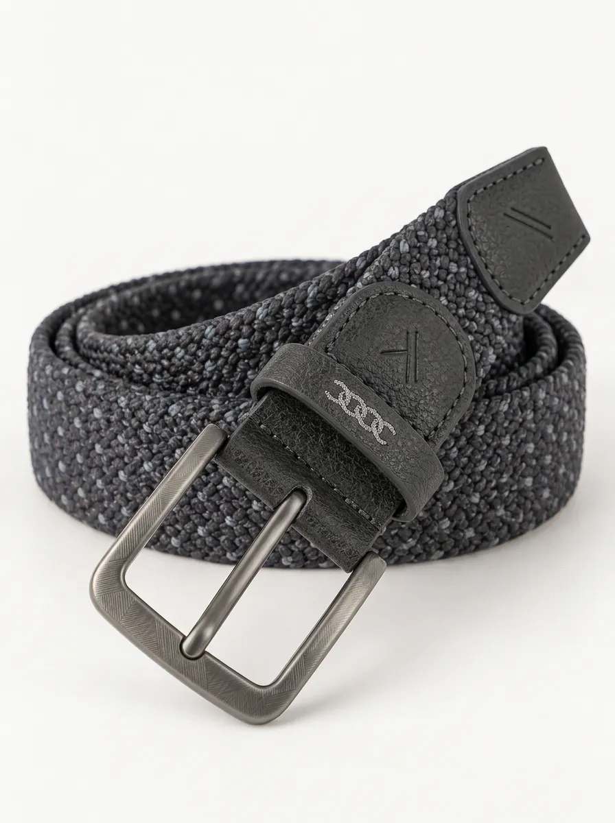Men's Performance Frontier Casual Grey Stretch Woven Belt