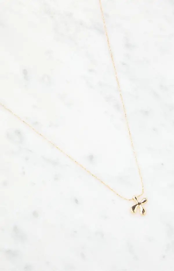 LA Hearts X Initial 14K Gold Plated Necklace