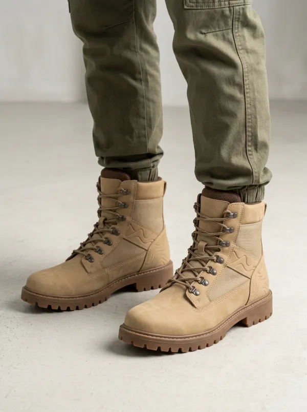 Unisex Everyday Outdoor Adventure Topographic Pattern Print Work Boots