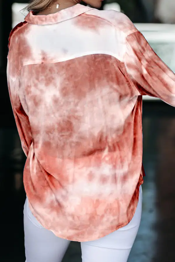 Whirlwind Tie Dye Button Shirt with Pocket
