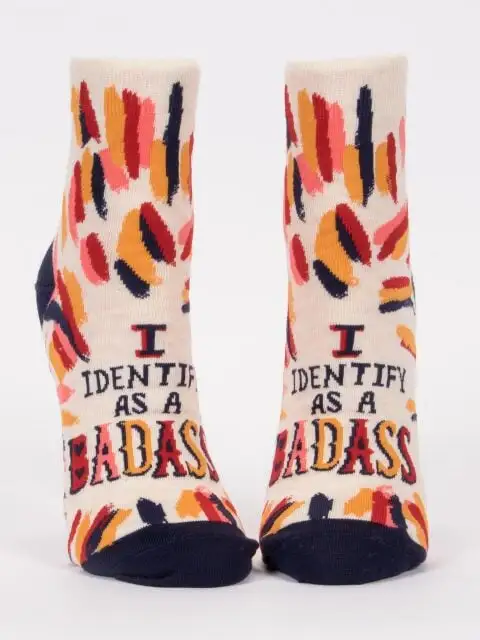 Women's I Identify as a Badass Ankle Socks