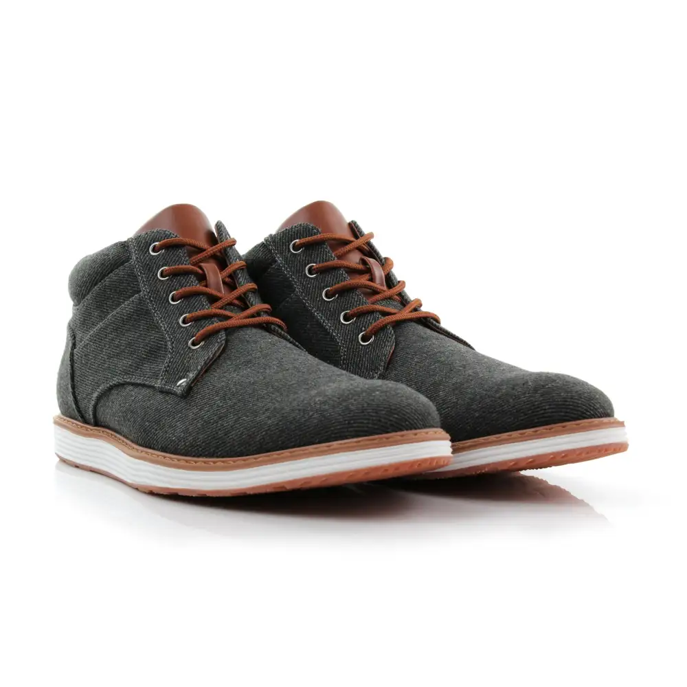 Faux-Suede Suede Lace-Up Chukka Boots