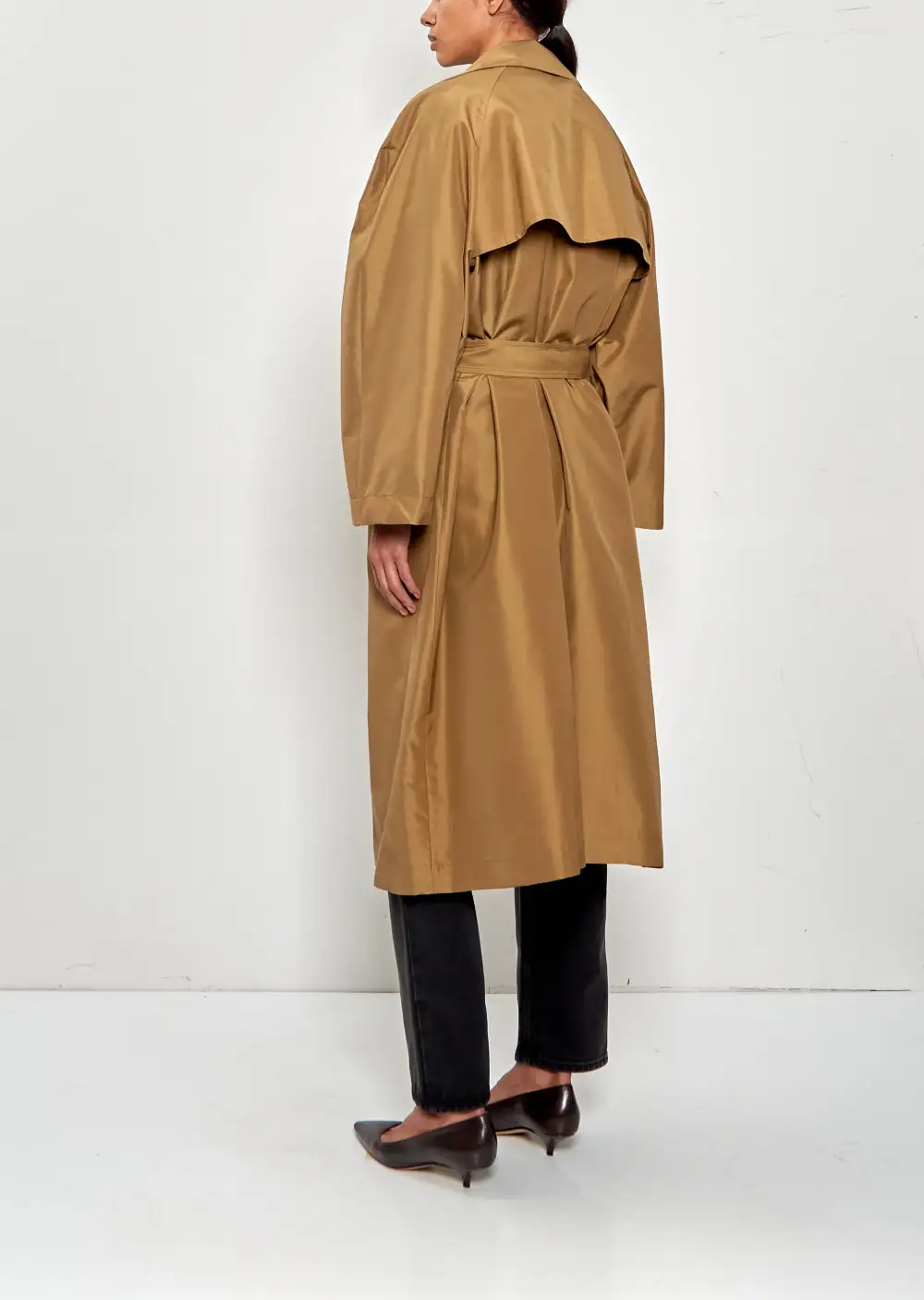 Women's Twill Trench Notch Lapel Coat