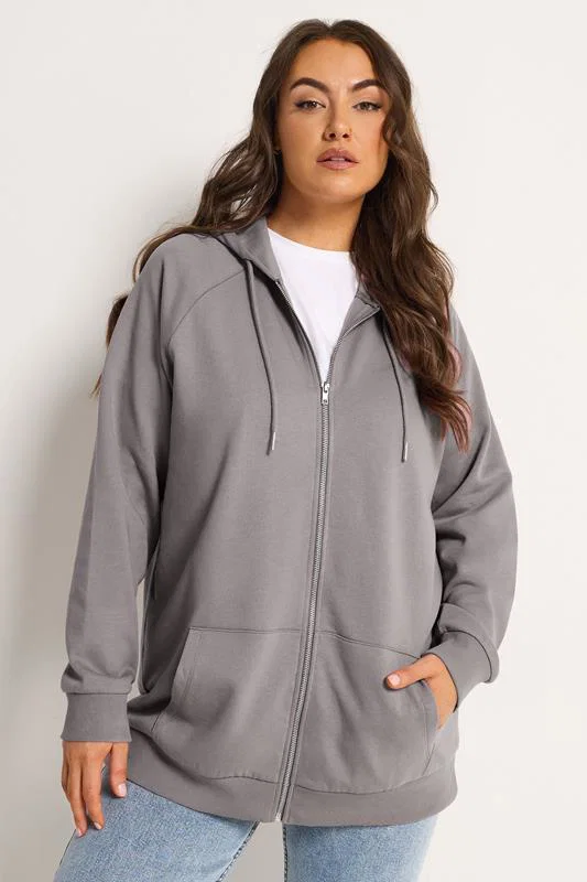 Mauve Purple Essential Zip Through Hoodie detail 1