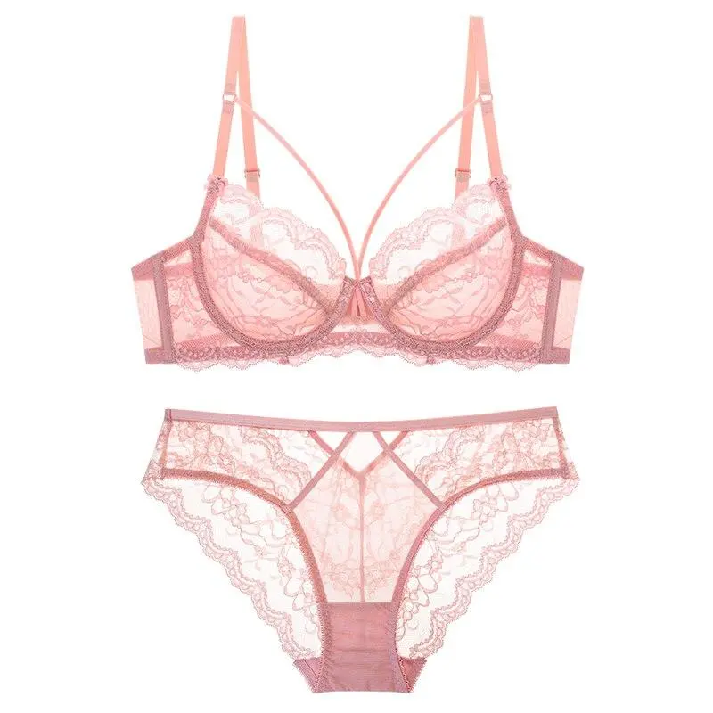 Decorative Lace Cup Lingerie Set