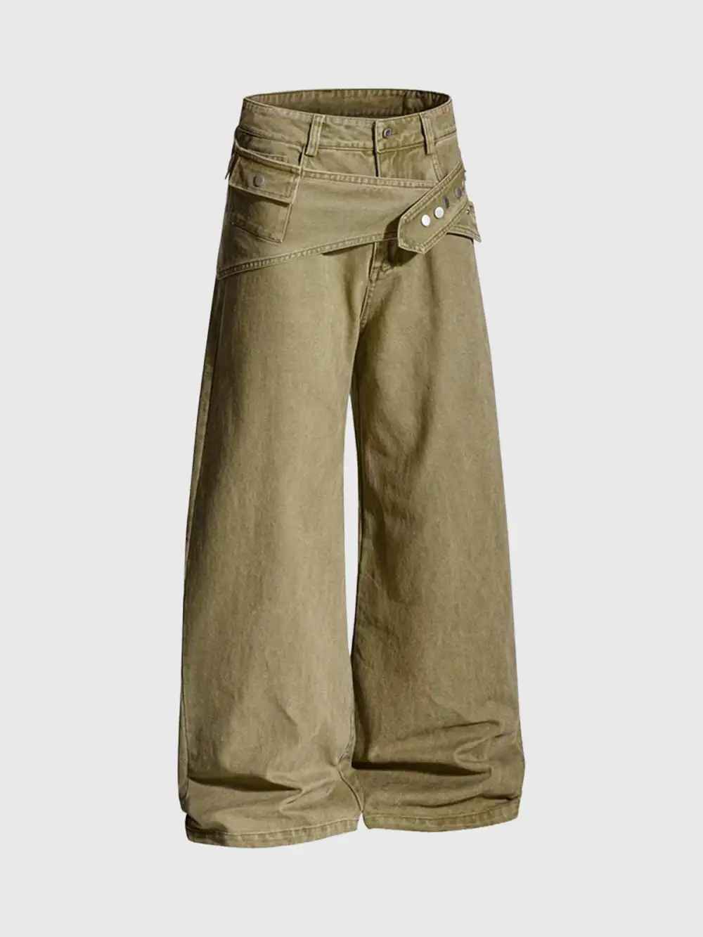 Folded-Waist  Pants