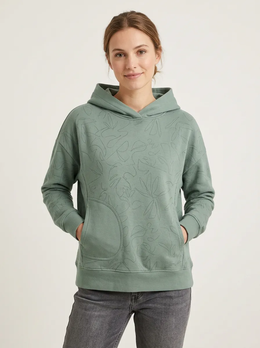 Women's Botanical Line Art Graphic Hoodie