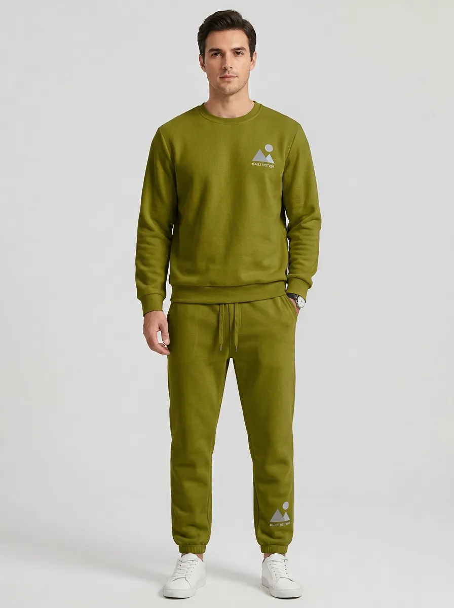 Men's Mountain Graphic Print Jogger Set